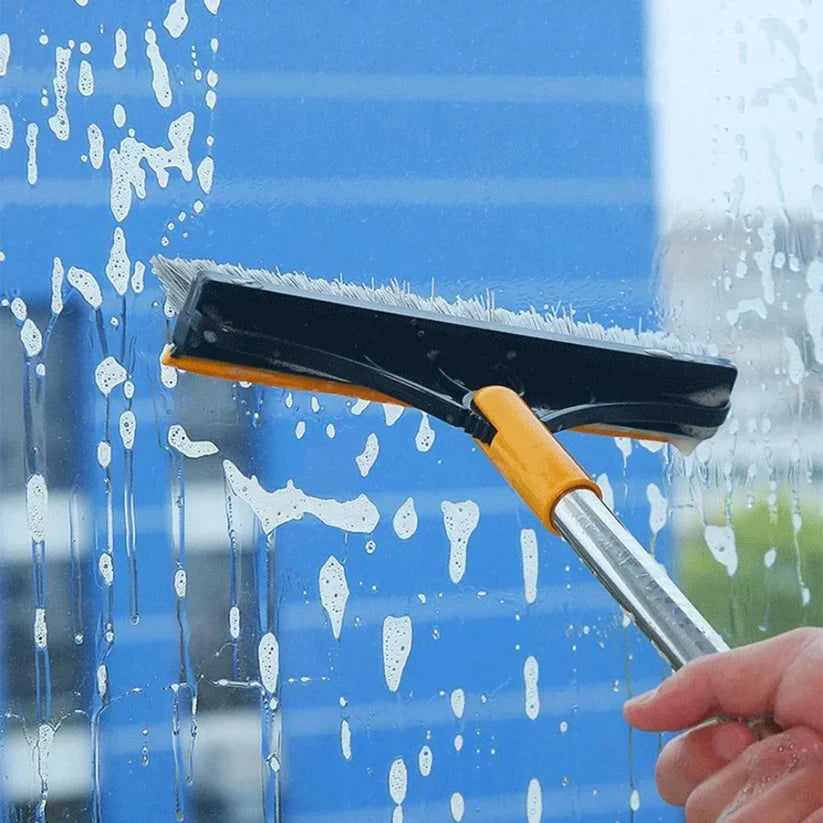 2 In 1 Long Handle Cleaning Brush Removable Wiper