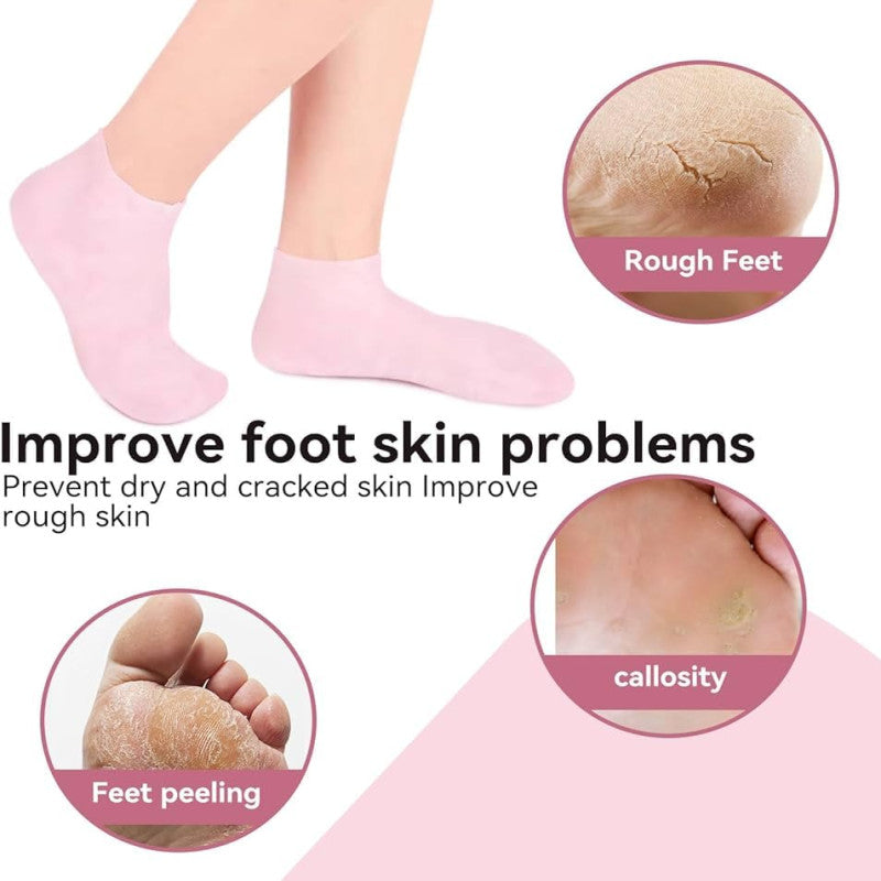 1 Pair Silicone Gel Moisturizing Sock