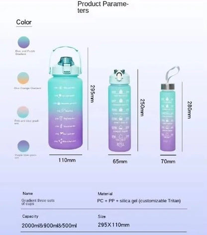3 Pieces Water Bottle