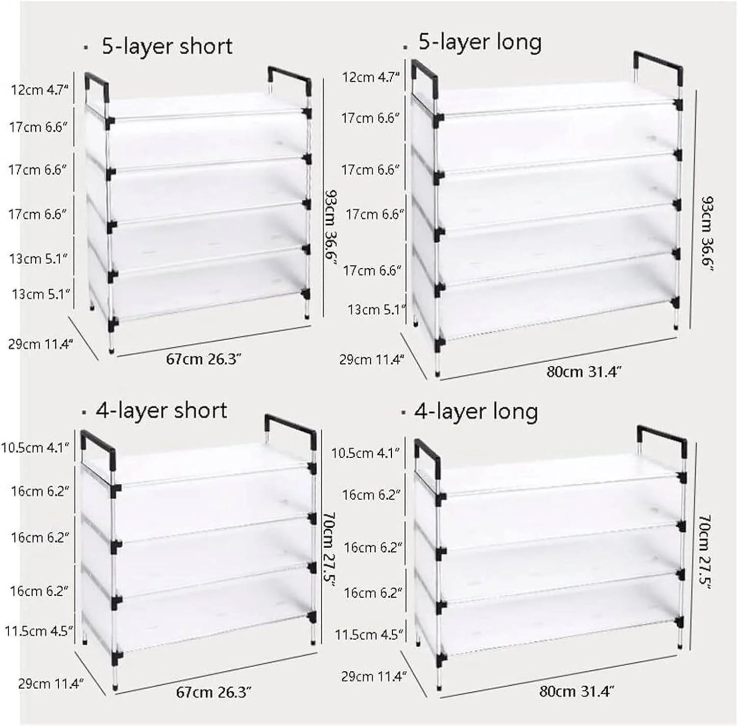 Heavy-Duty Multi-Layer Shoe Cabinet Organizer