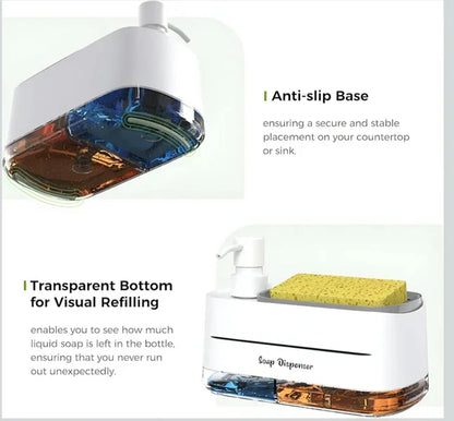 2-in-1 Hand and Dish Soap Dispenser Premium Quality