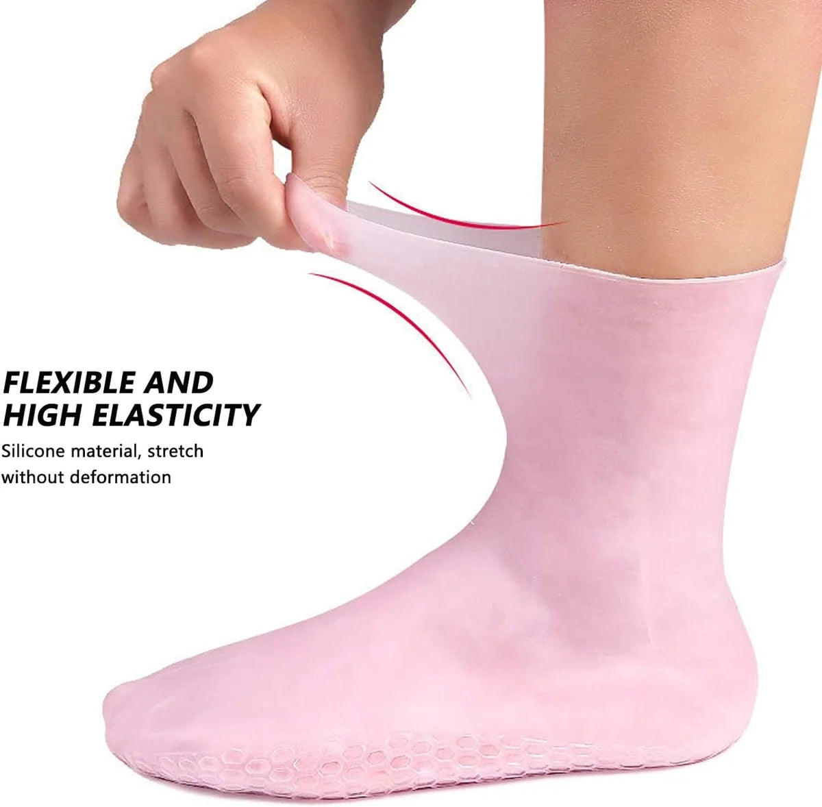1 Pair Silicone Gel Moisturizing Sock
