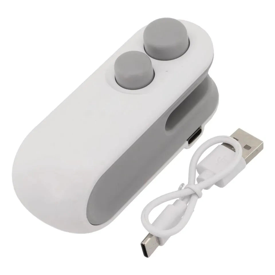 Portable Electric Mini Sealing Machine 2 in 1 USB Rechargeable Magnetic Bag Sealer Heat Seal with Cutter