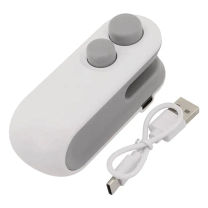 Portable Electric Mini Sealing Machine 2 in 1 USB Rechargeable Magnetic Bag Sealer Heat Seal with Cutter