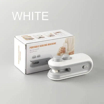 Portable Electric Mini Sealing Machine 2 in 1 USB Rechargeable Magnetic Bag Sealer Heat Seal with Cutter