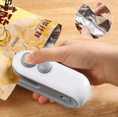 Portable Electric Mini Sealing Machine 2 in 1 USB Rechargeable Magnetic Bag Sealer Heat Seal with Cutter
