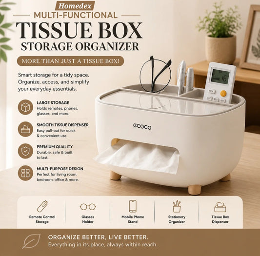 Luxury Multipurpose Tissue Box Organizer – Imported ✨